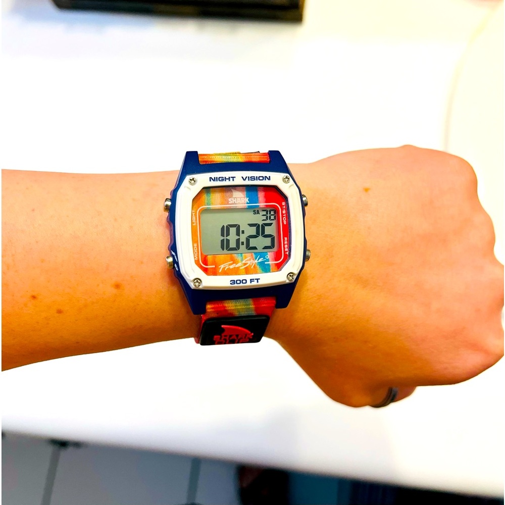 Freestyle Sage Erickson Signature Shark Classic Clip Rainbow Sorbet Unisex Watch